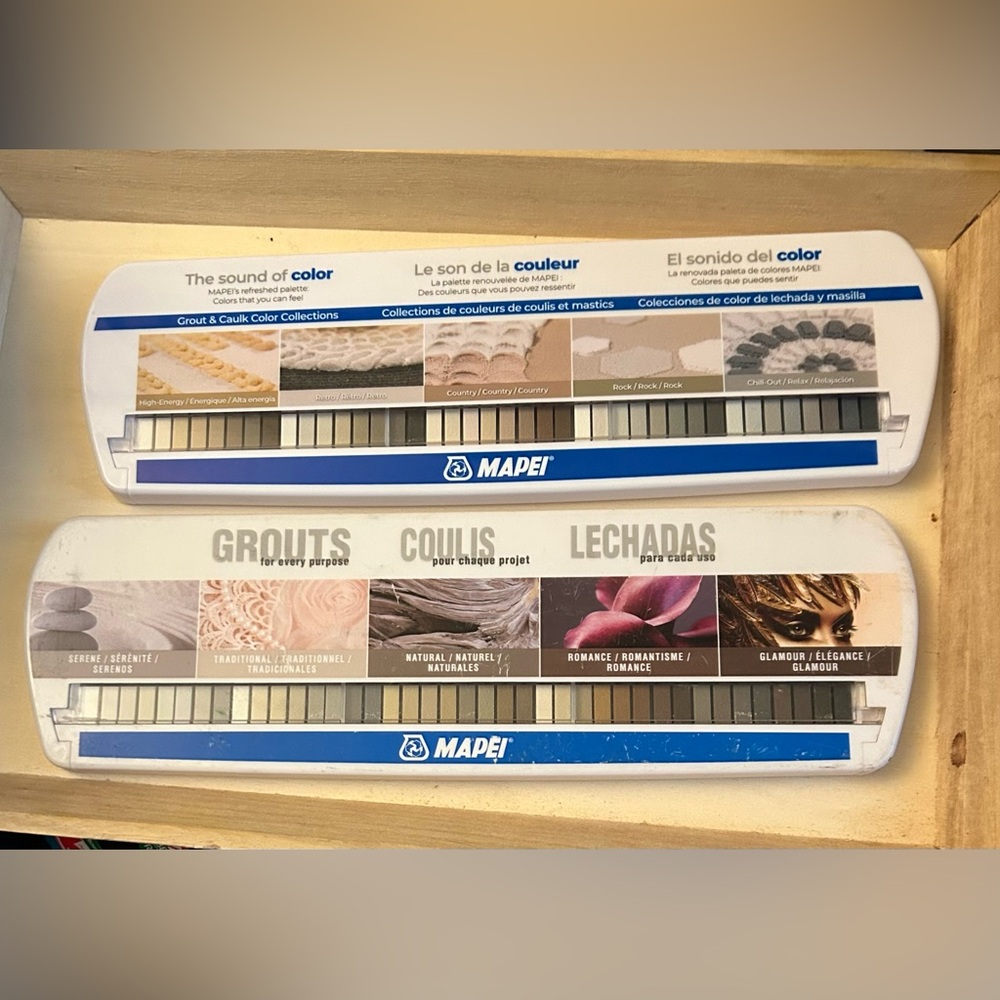 2 sets Mapei Grout and Caulk Color Collection 40-color sample kit Color Swatch
